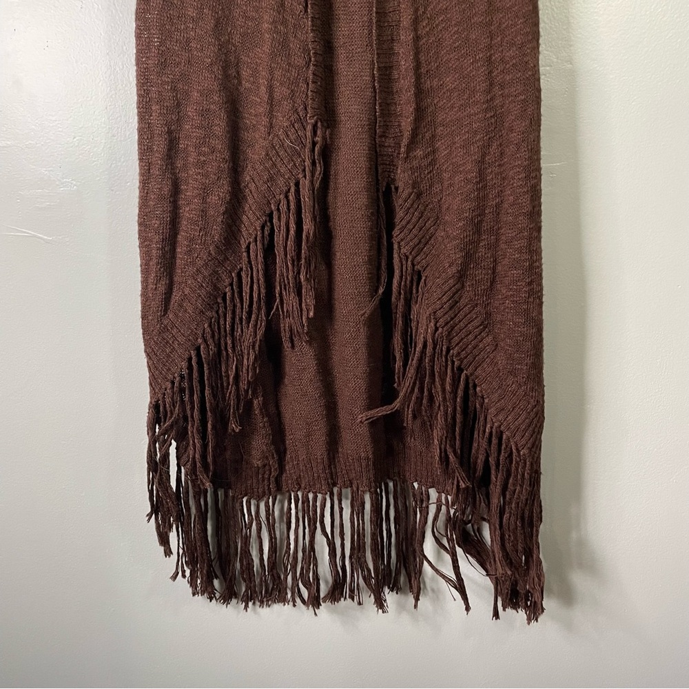 Ariat Loose Fit Brown Casual Knit Sleeveless Cardigan Sweater Size Small - Picture 5 of 6